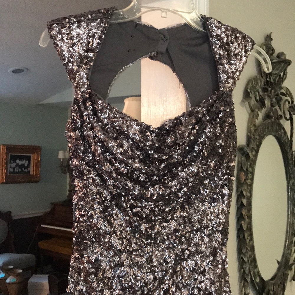 Sherri Hill silver dress